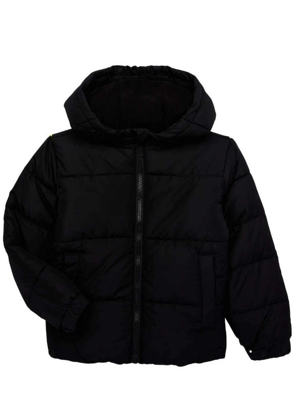Swiss Tech - Black Puffer Jacket with Hood - Size: M (7/8)